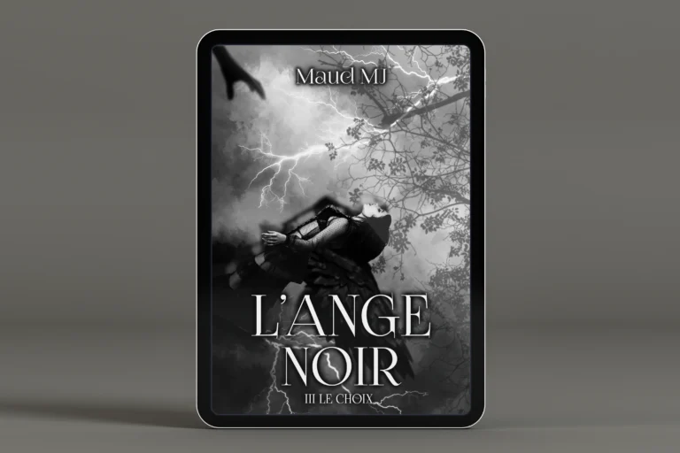 Mockup liseuse du livre Ange Noir tome 3
