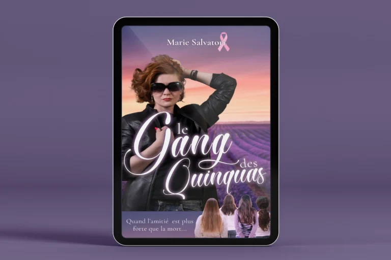 Visuel pour promouvoir le livre le gang des quinquas