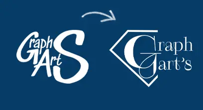 visuel démontrant la refonte d'un logo