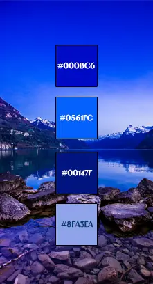 Palette de bleu