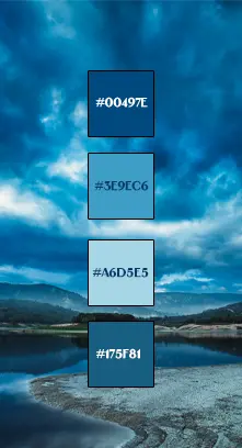 Palette de bleu