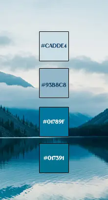 Palette de bleu