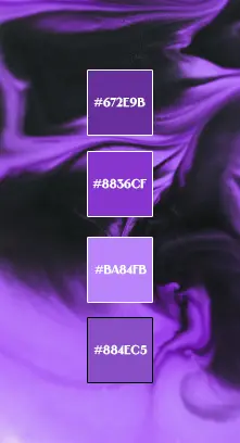 Palette de violet