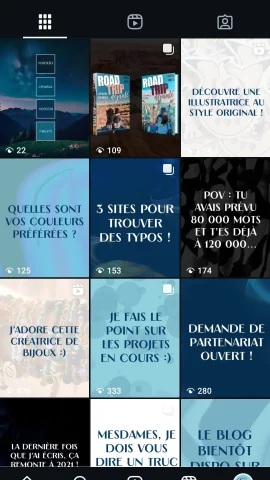Instagram feed L'image représente mon feed instagram